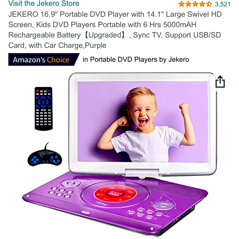 Portable DVD player excellent battery